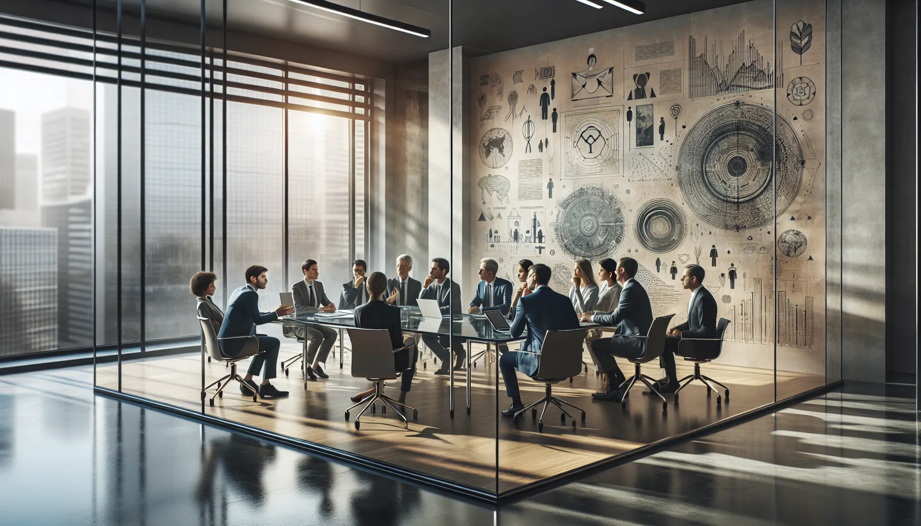 professionals discussing key components of SfkAmfKa in a modern office.