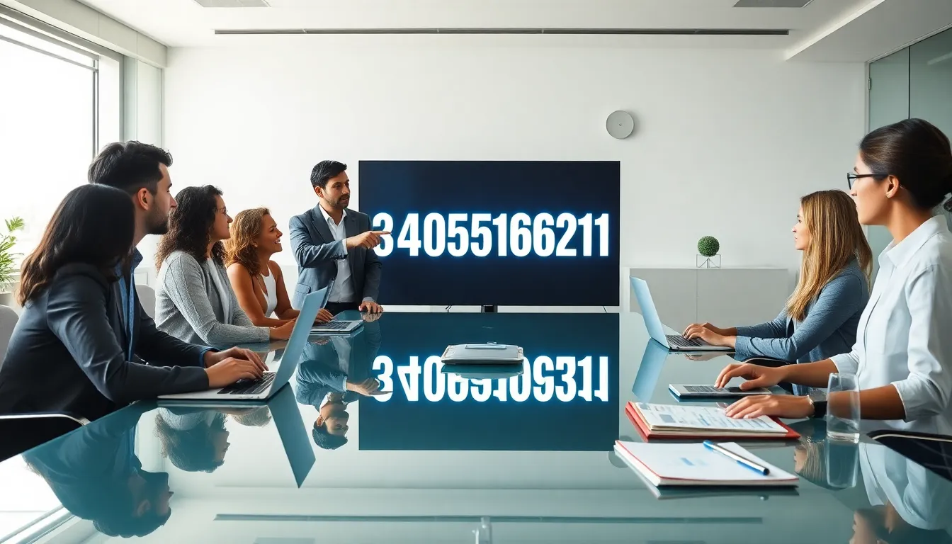 diverse professionals discussing the significance of a unique identifier.