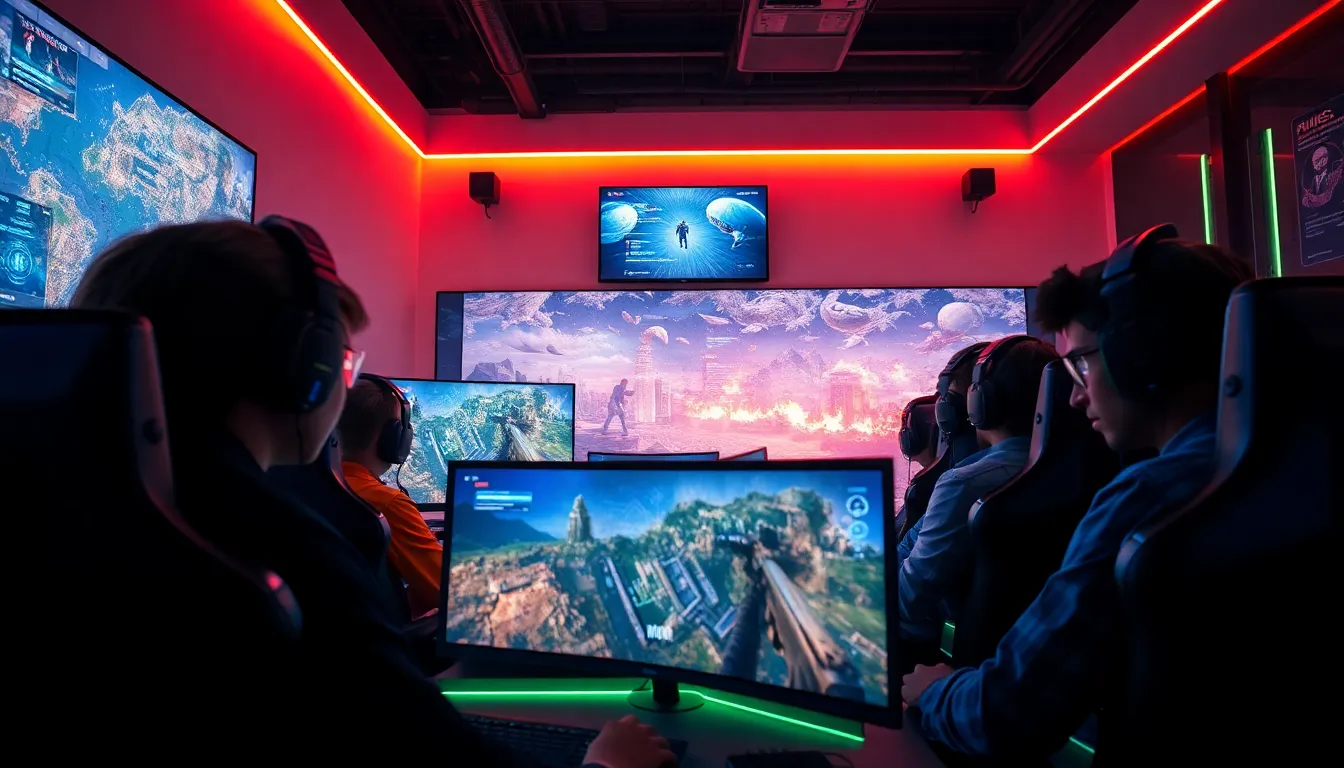 diverse gamers engaged in intense PUBG gameplay.