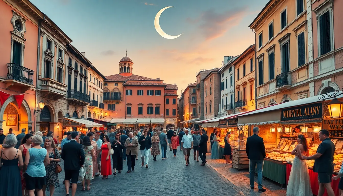historic town square in Marinarettadellaluna celebrating local culture.
