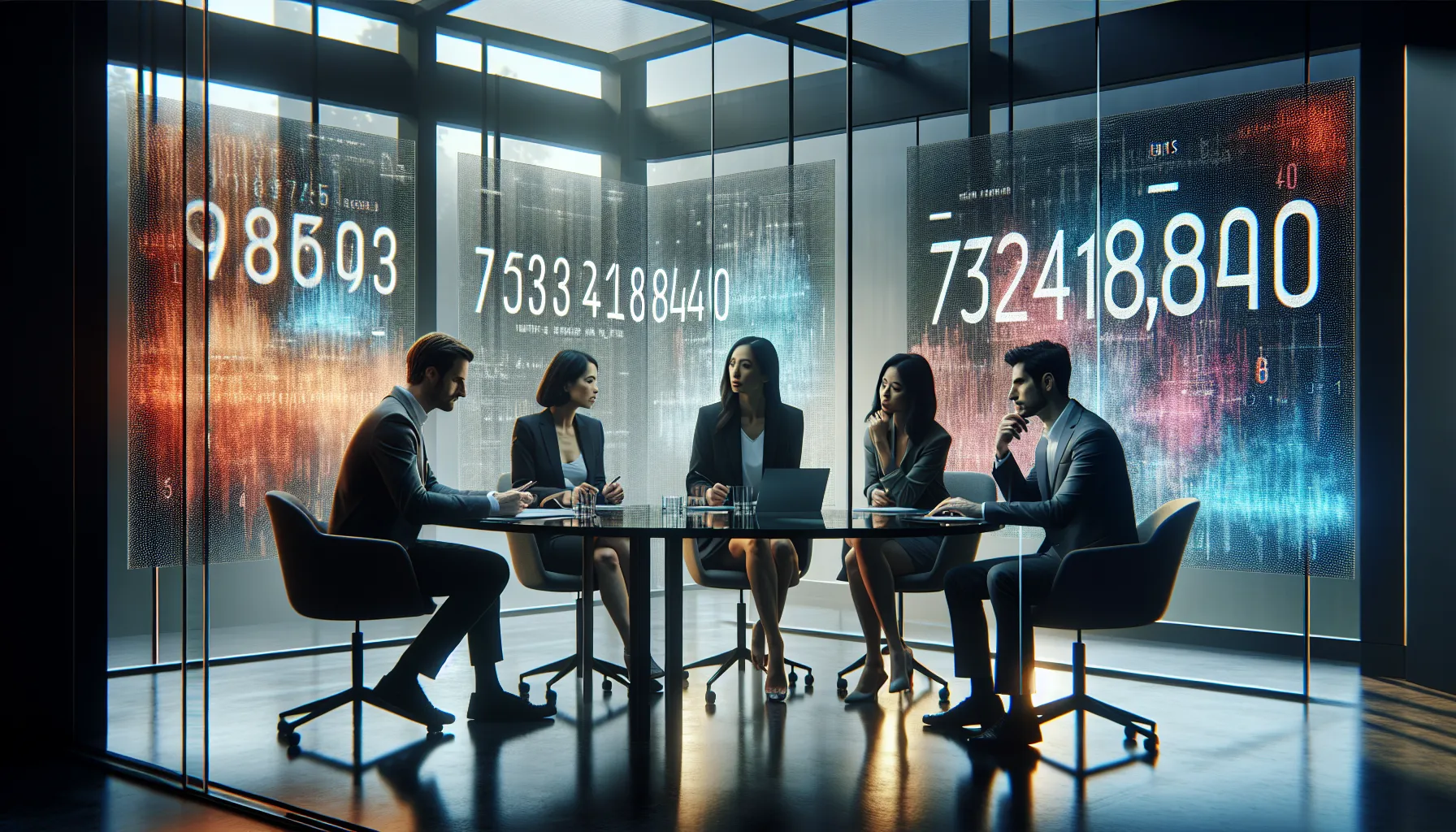 diverse professionals discussing the cultural impact of numbers.