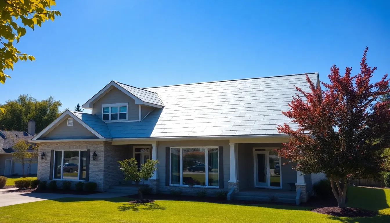 Modern home showcasing a durable vinyl roofing system.