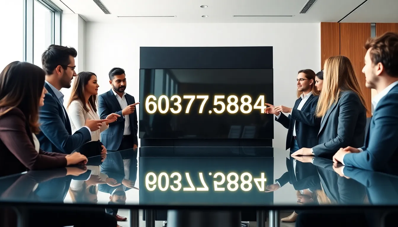 team discussing telecommunications systems in a modern office.