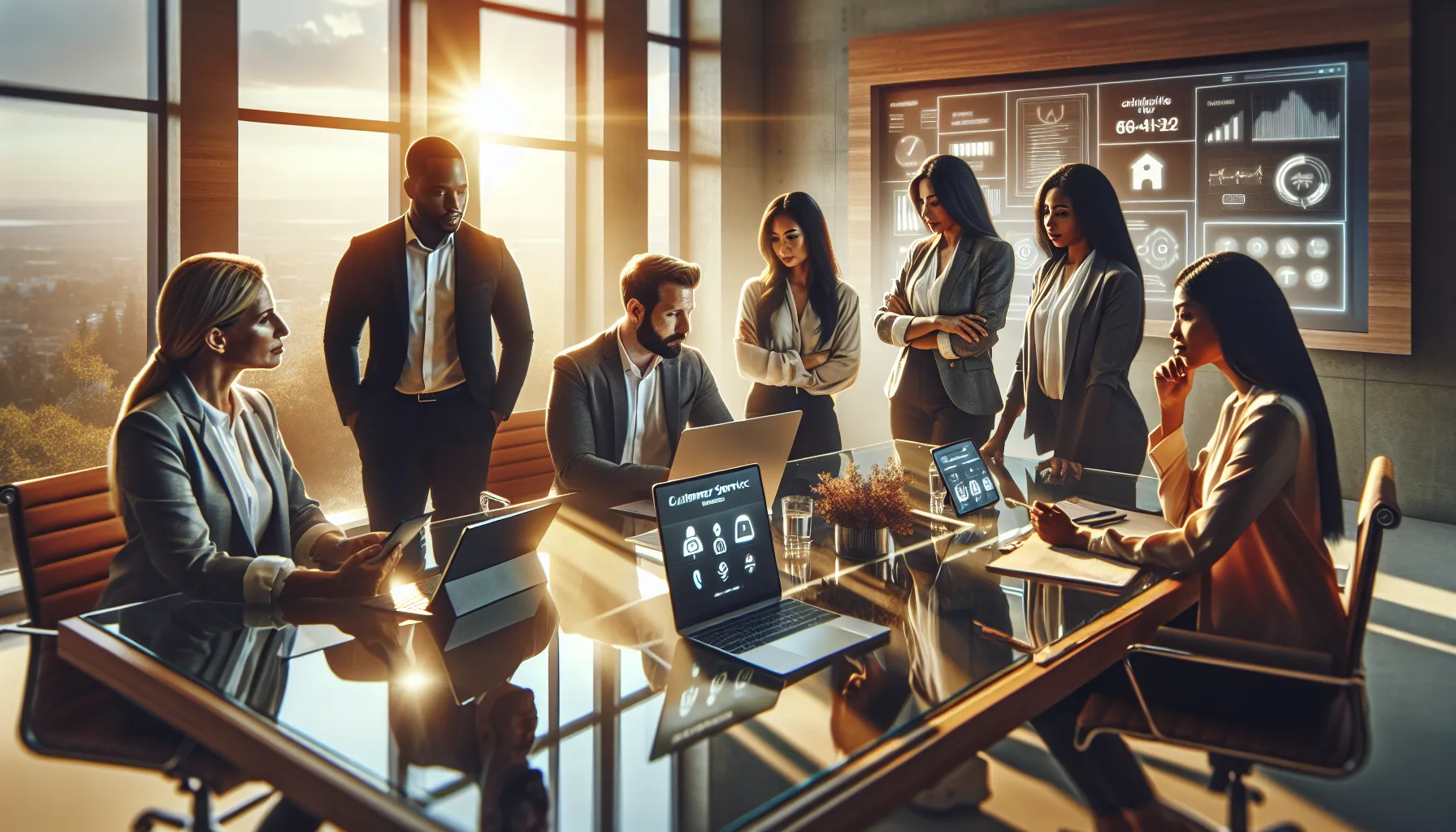 team collaborating in a modern office about toll-free support services.