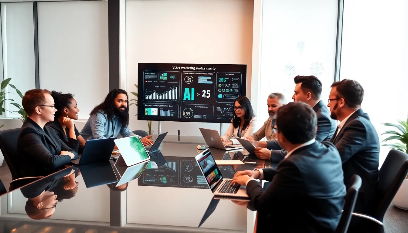 diverse professionals brainstorming in a modern office.