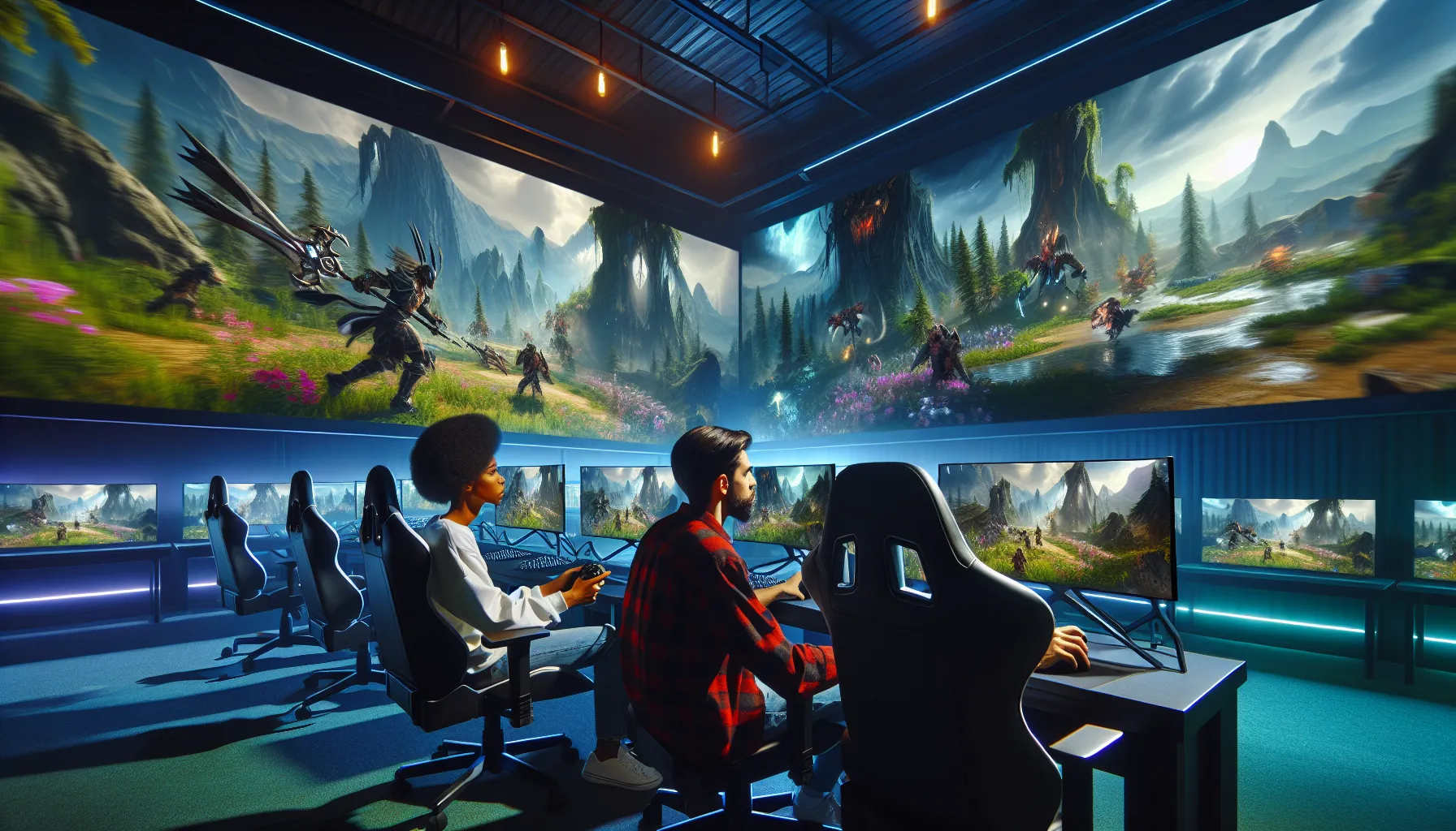 gamers exploring the dynamic landscapes of the new game Zhimbom.