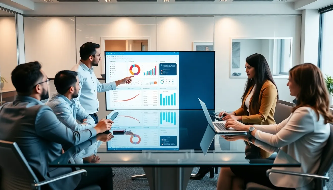 diverse team discussing SaaS consulting strategies in a modern office.