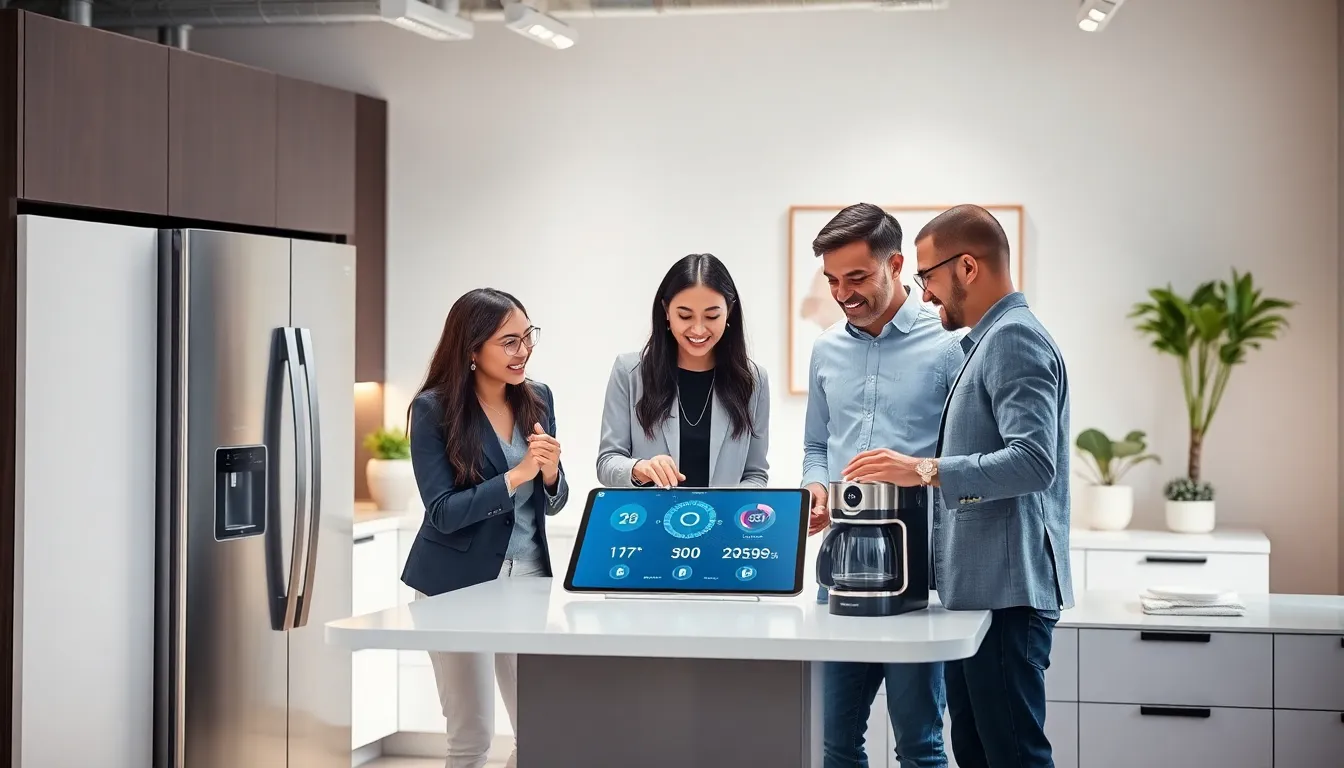 diverse team demonstrating smart home technology integration.