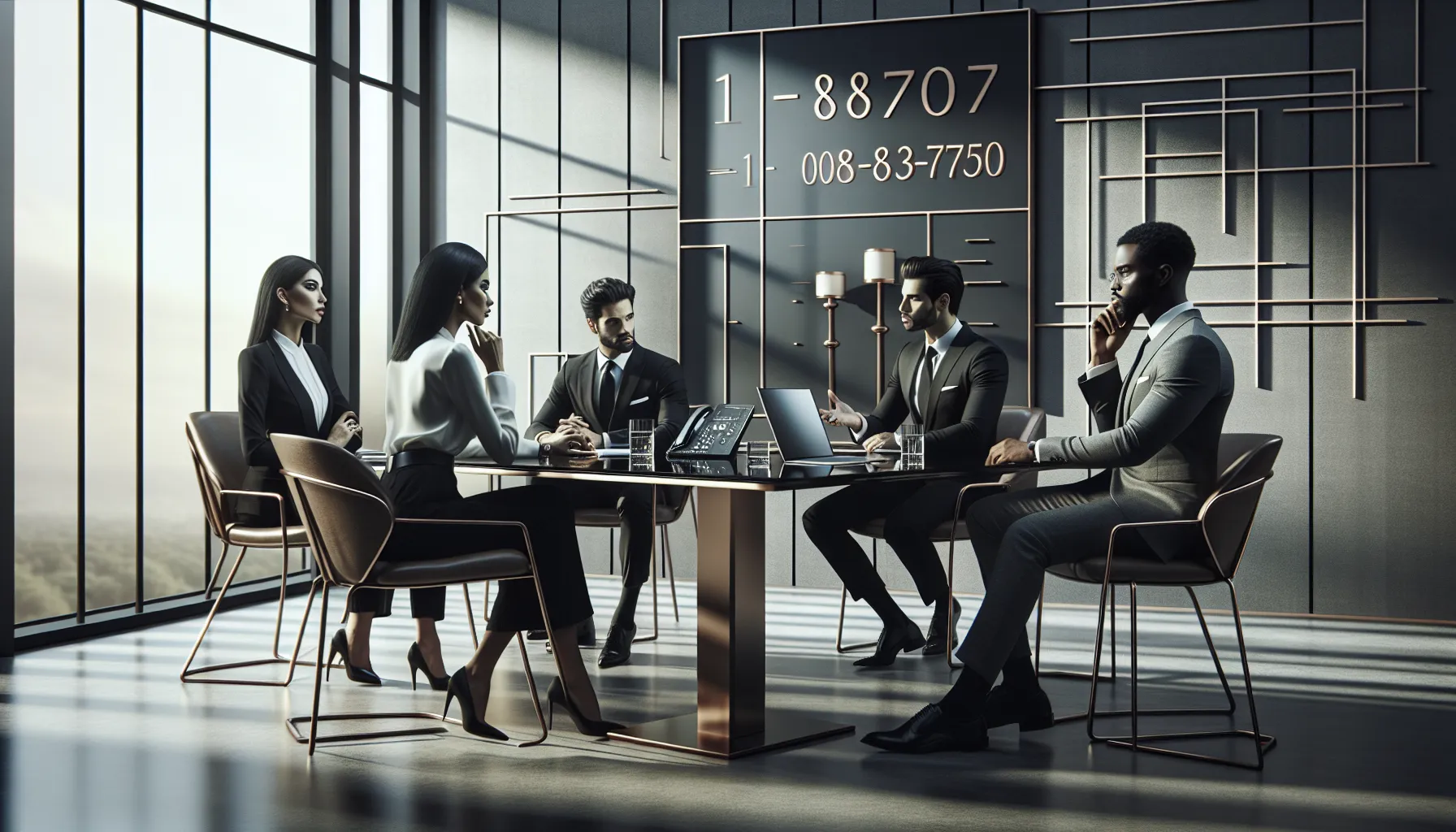 diverse team discussing benefits of toll-free service in a modern office.