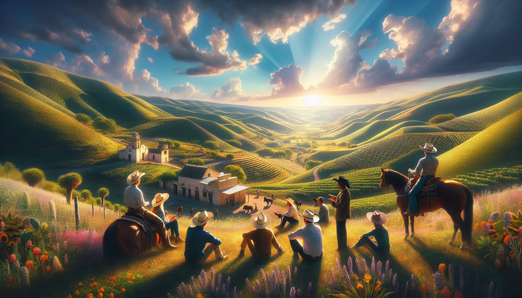 diverse travelers enjoying the stunning landscapes of Xoxtinad.