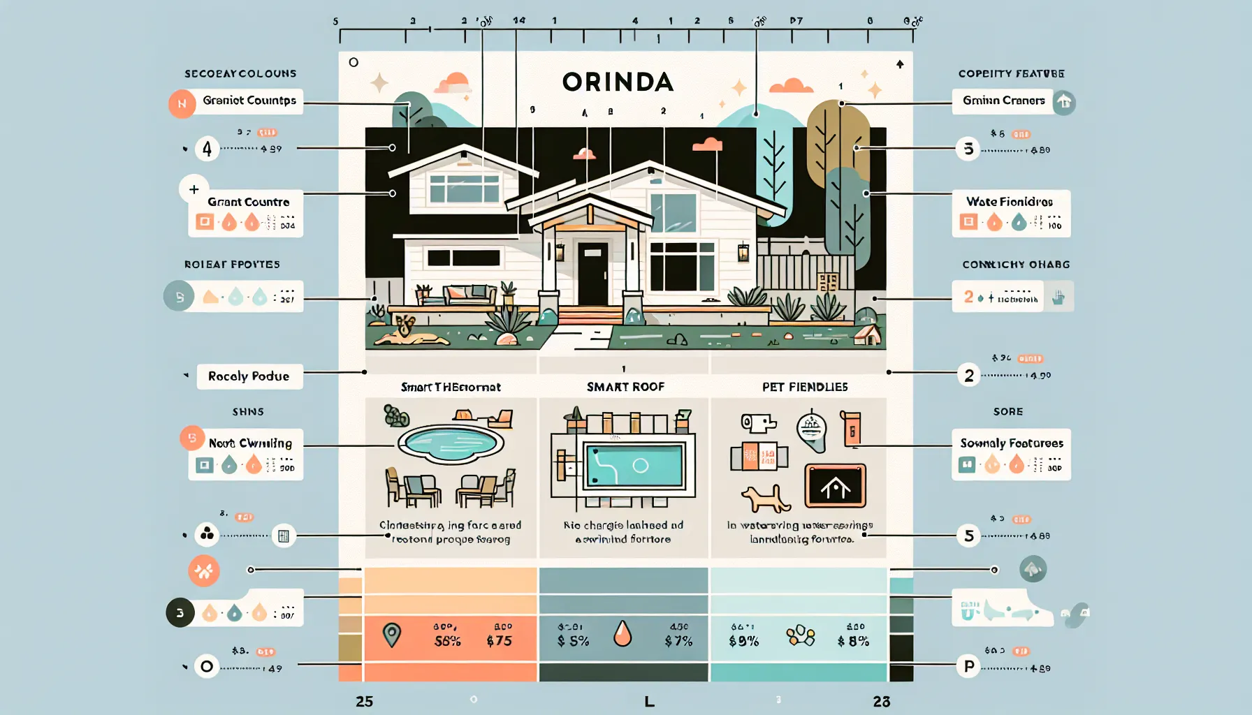 comparison chart of features affecting Orinda rental prices