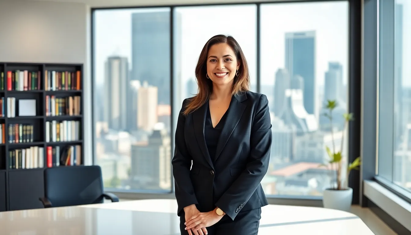 Dafne Cloutier in a modern office, reflecting her professional journey.
