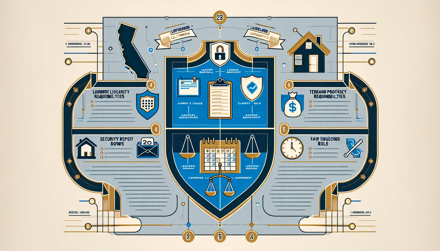chart showing key legal rules for Pleasant Hill landlords