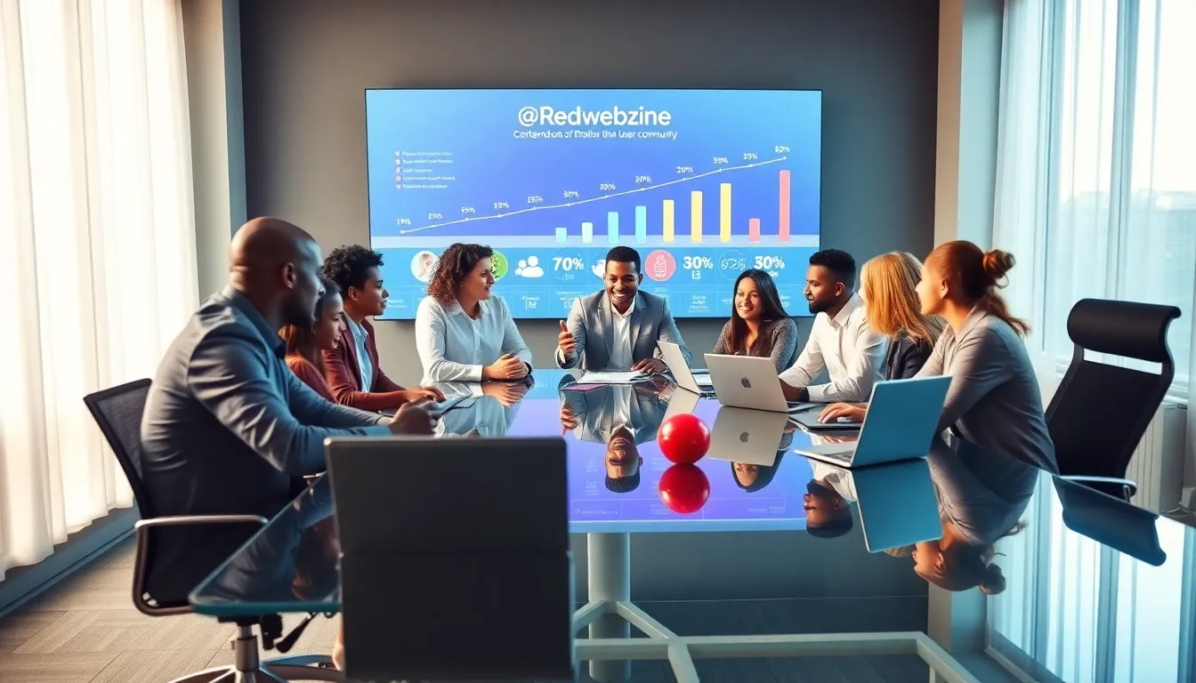 diverse professionals collaborating around a conference table in a modern office.