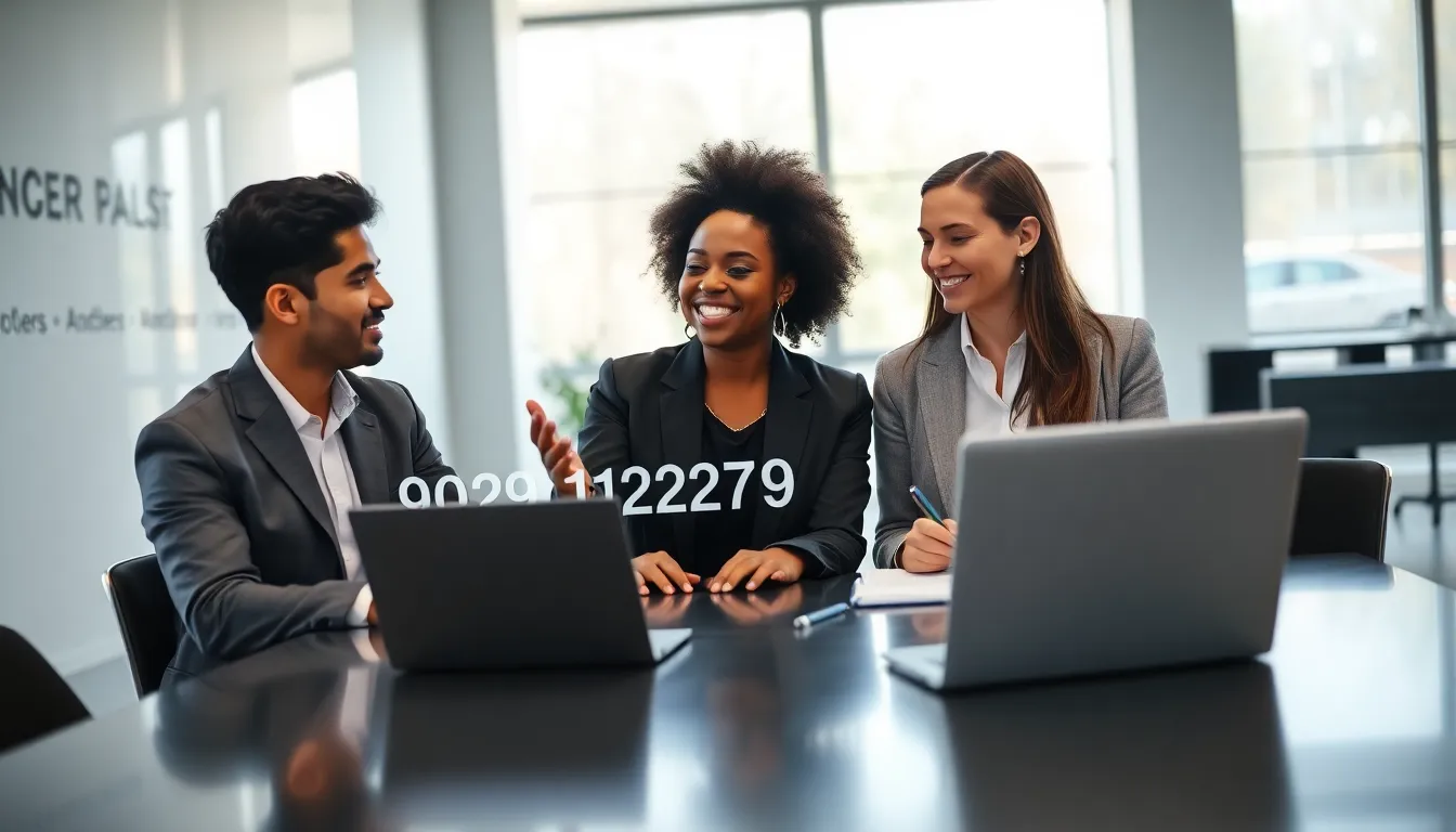 diverse professionals discussing the significance of the number 9029123279.