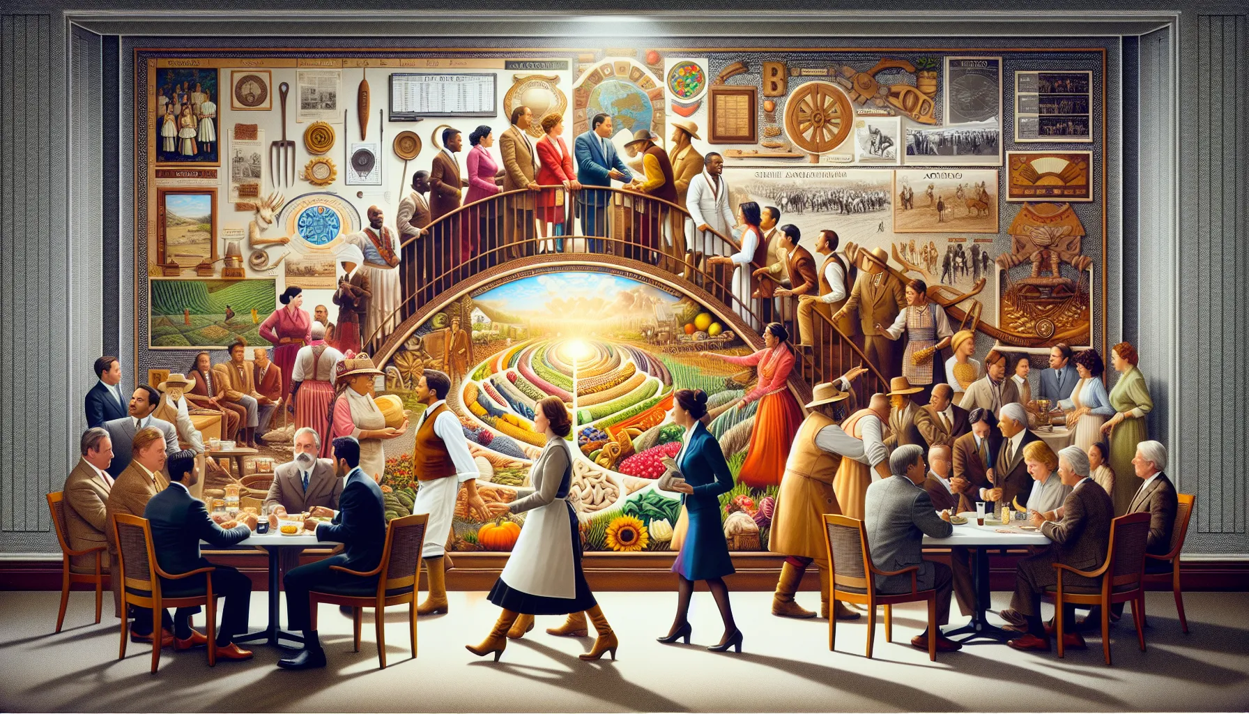 diverse group celebrating qpibandee's cultural history at a festival.