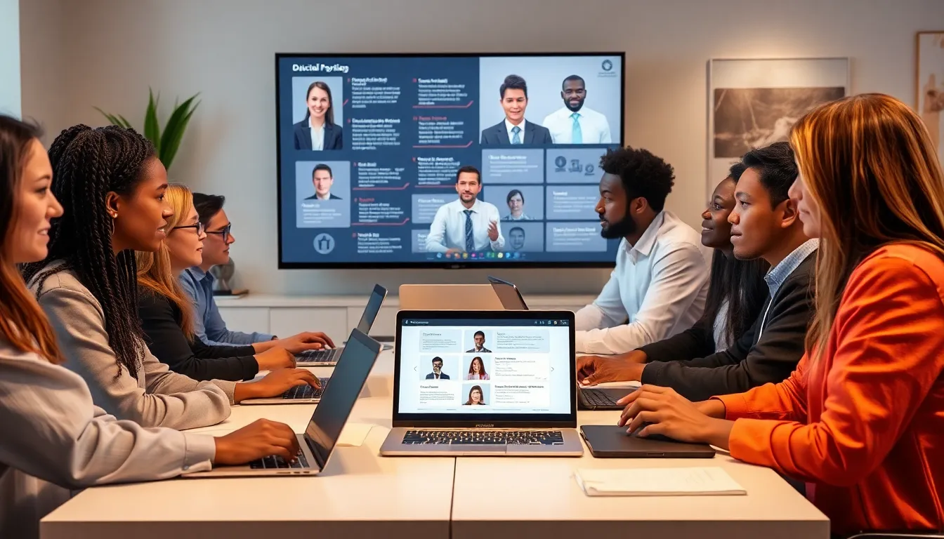 diverse students participating in an online educational psychology seminar.