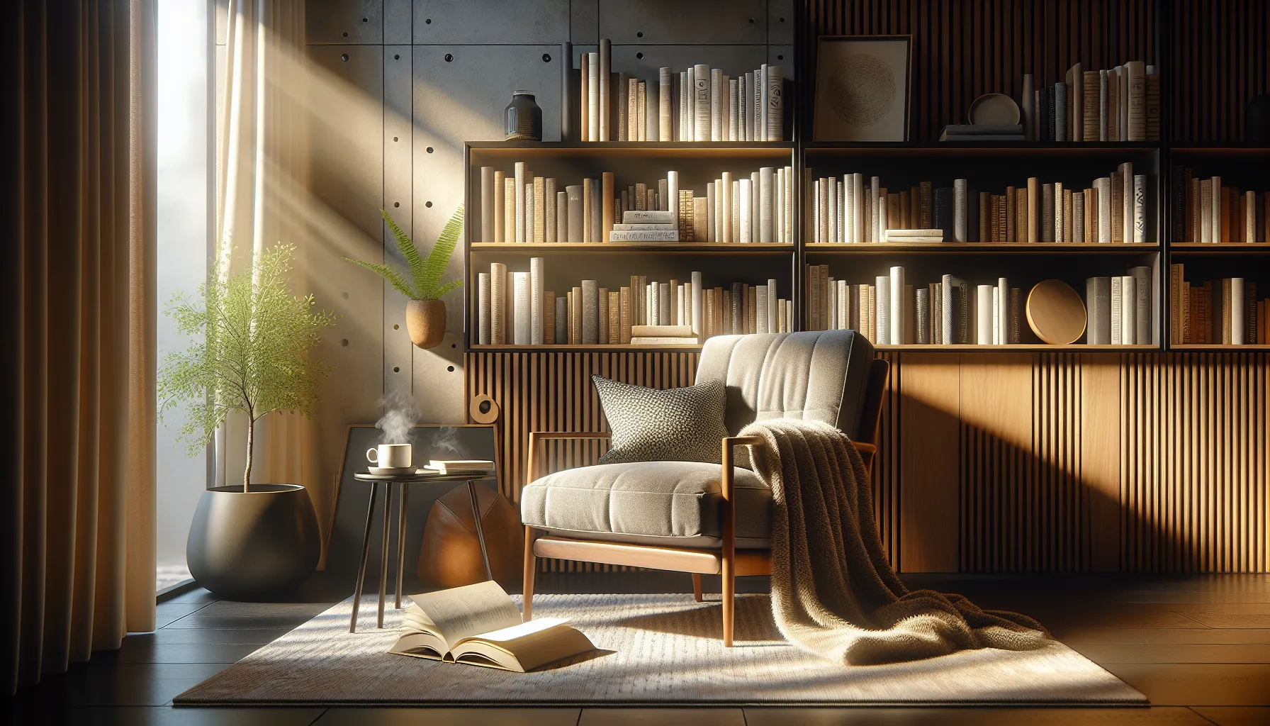 cozy reading nook with Colleen Hoover's books and warm lighting.
