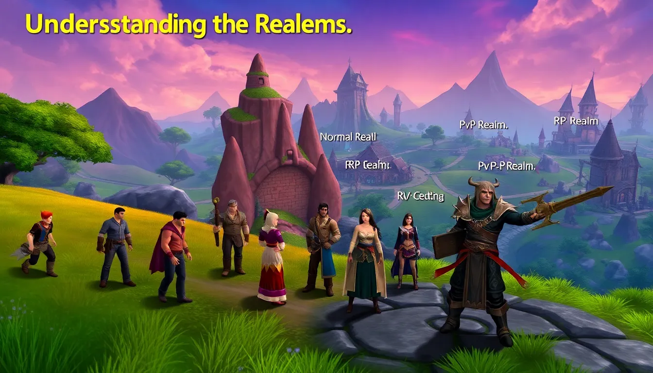diverse players exploring different realms in World of Warcraft.