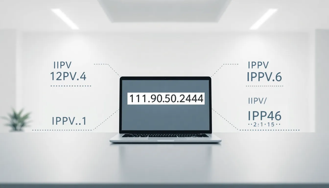 infographic explaining IP addresses with modern devices.