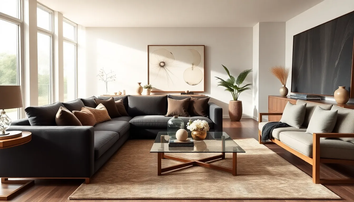 elegant living room showcasing luxury home interiors.