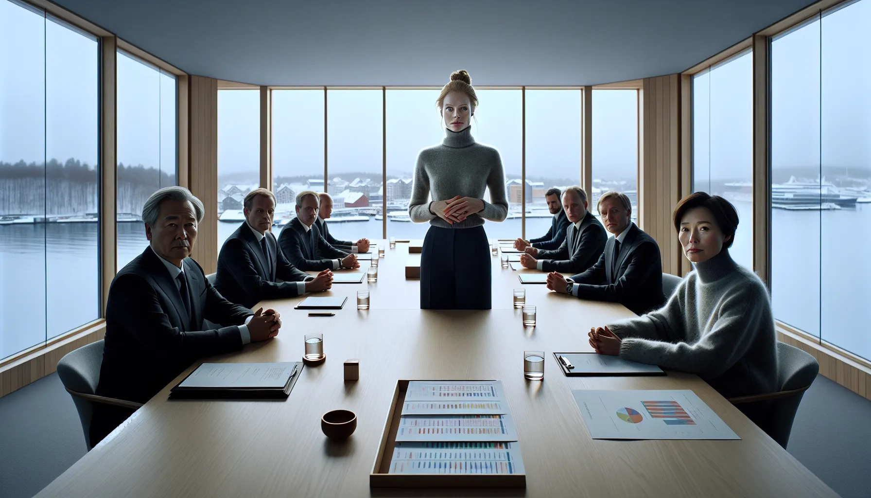 International team negotiating in an oslo boardroom, highlighting cultural differences.