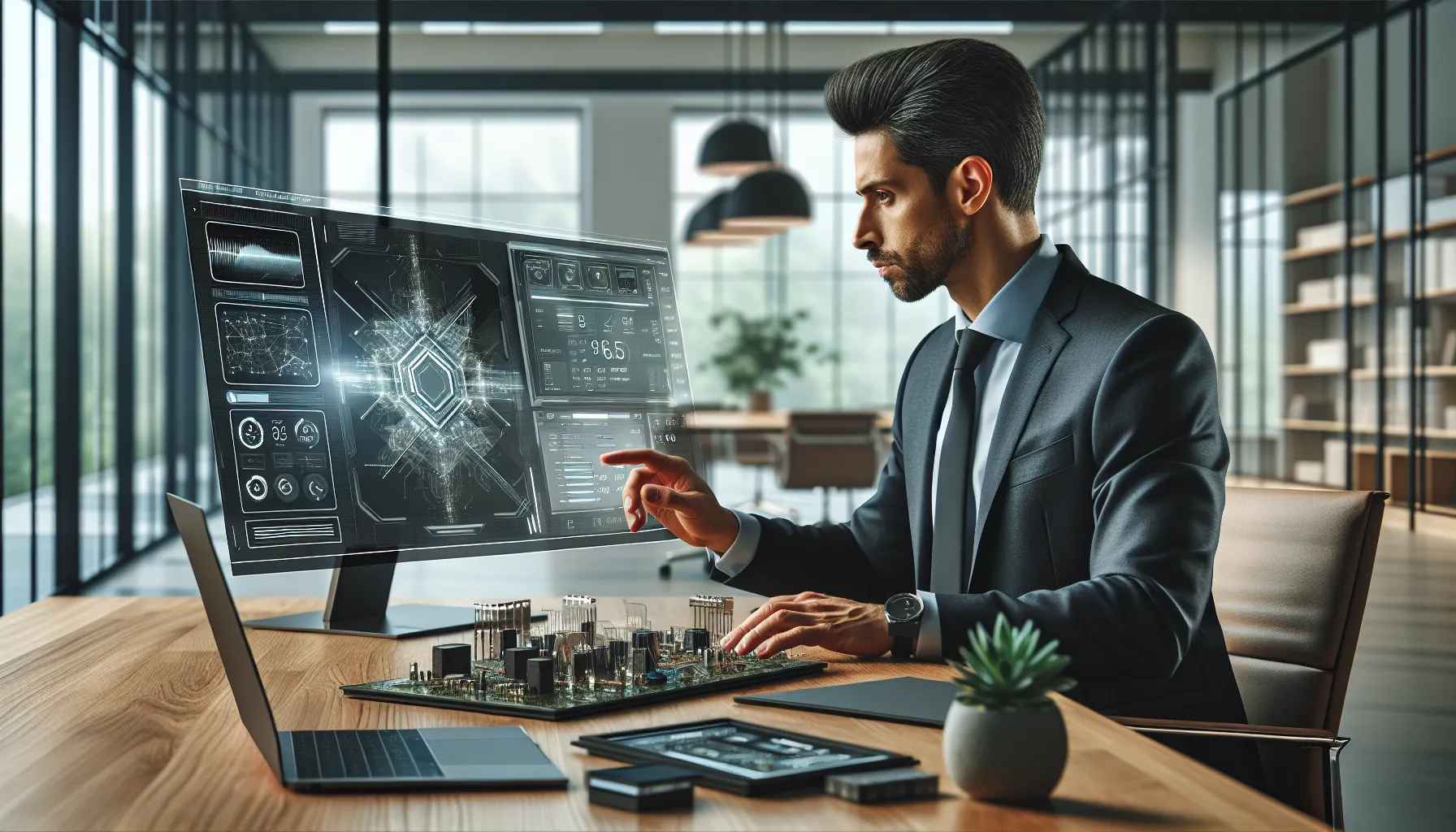 Engineer analyzing technical specifications of the Sim980216fq8 module.
