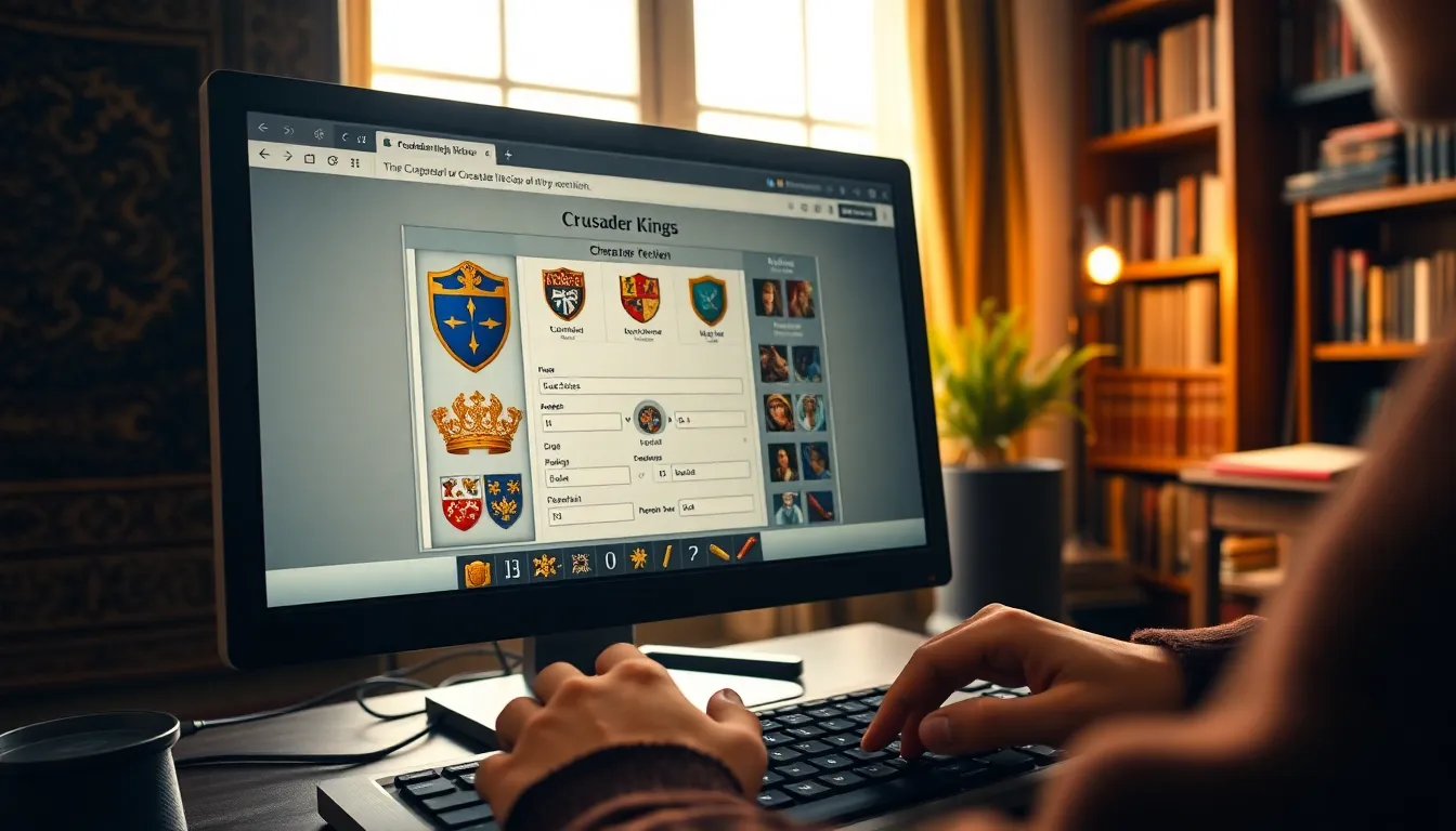 a player using the CK2 Generator on a computer screen.