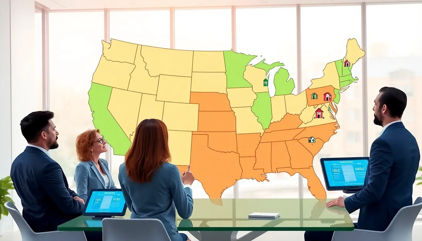 Map showing rural housing loan availability in the United States.
