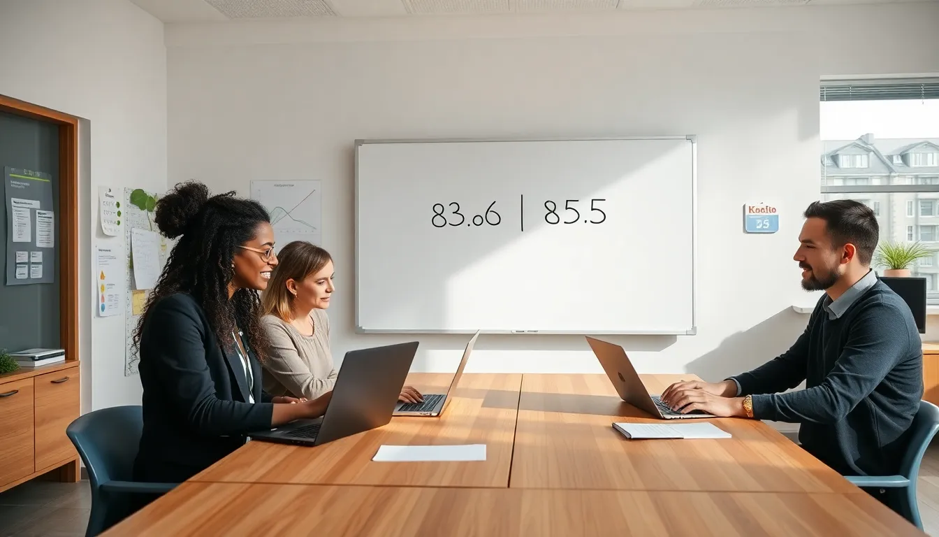 diverse team collaborating on multiplication concepts in a modern classroom.