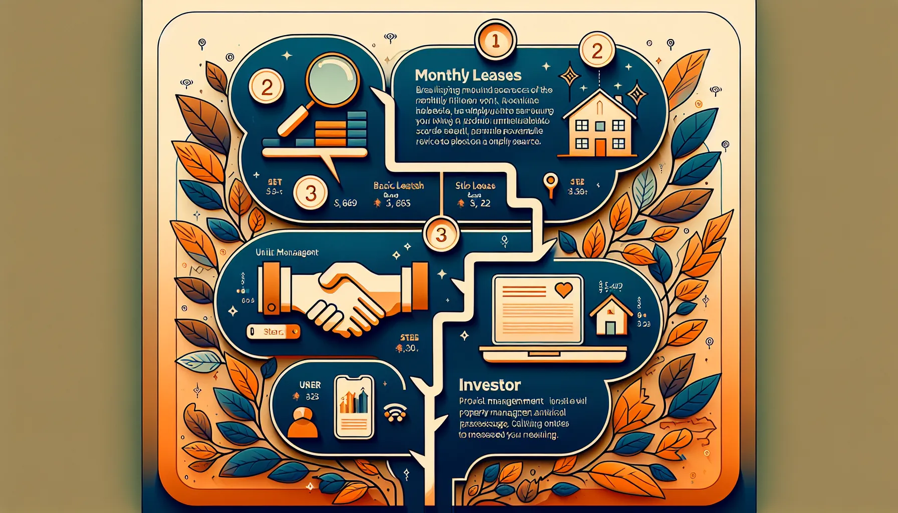 diagram showing steps to find monthly leasing options in Pleasant Hill