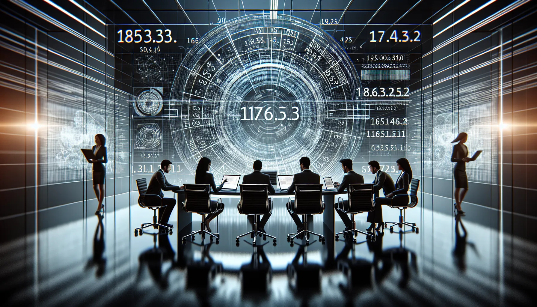 a digital workspace illustrating an IPv4 address structure with IT professionals.
