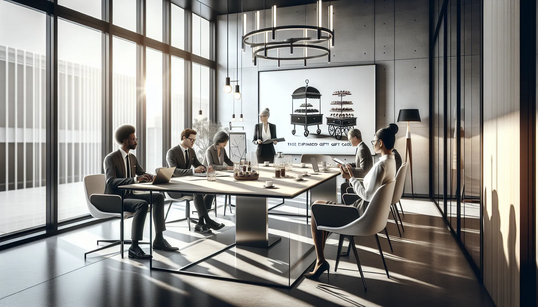 diverse team discussing expired gift card options in a modern office.