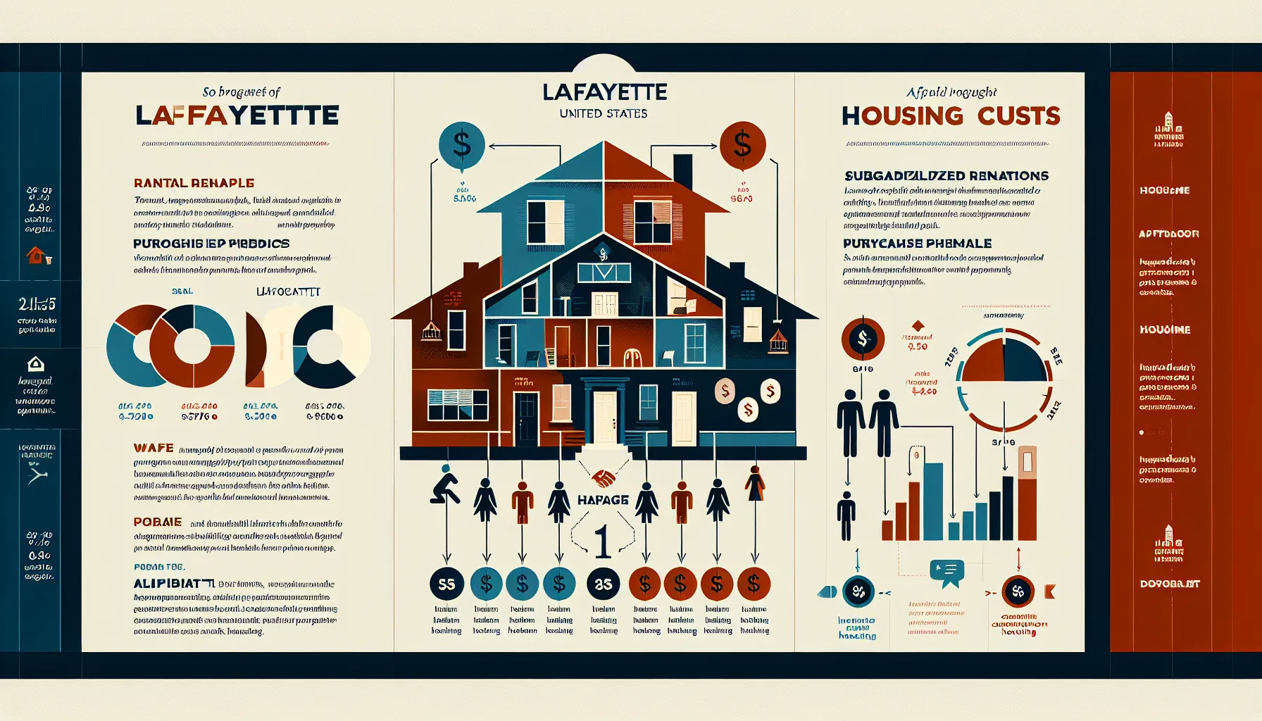 infographic showing affordable housing options and programs in Lafayette