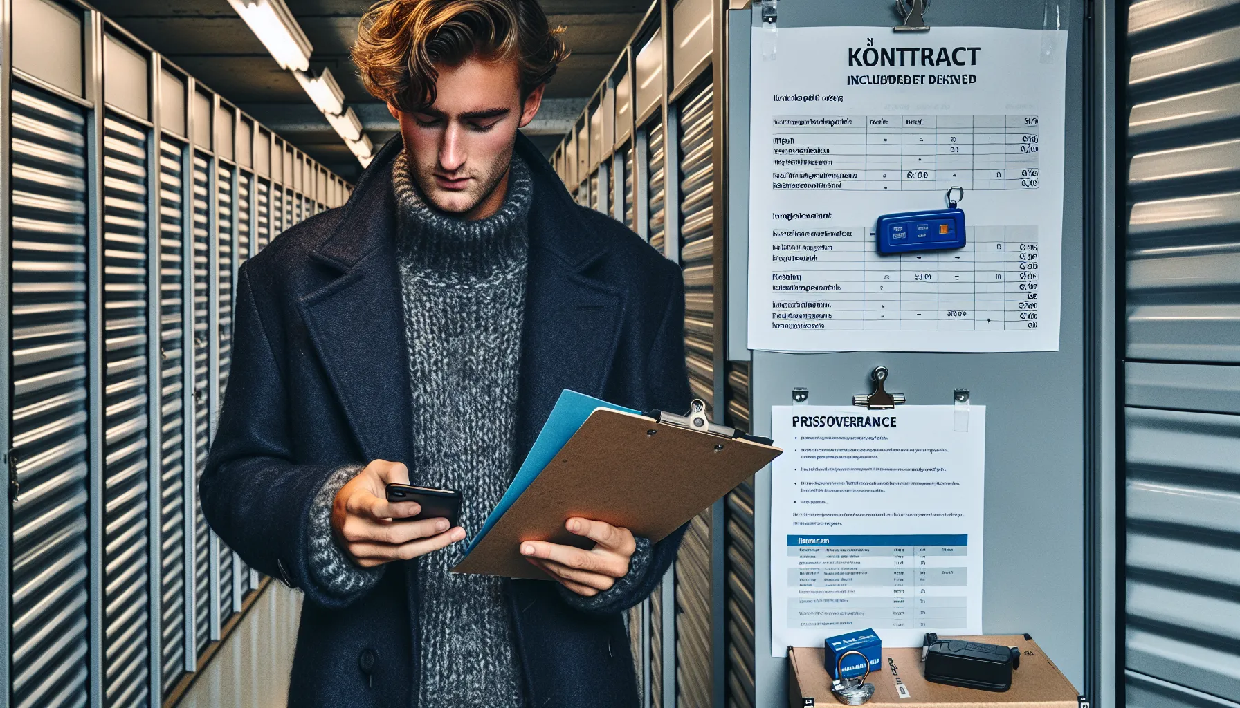 Norwegian renter reviews storage prices, contract terms, and add-ons in a storage corridor.