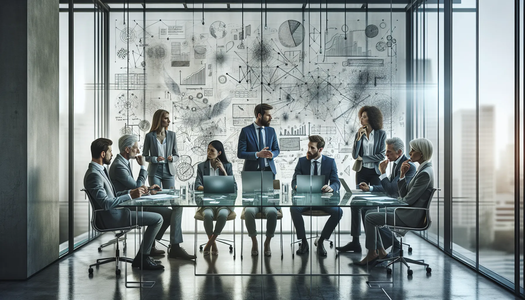 team discussing unclear objectives in a modern office setting.