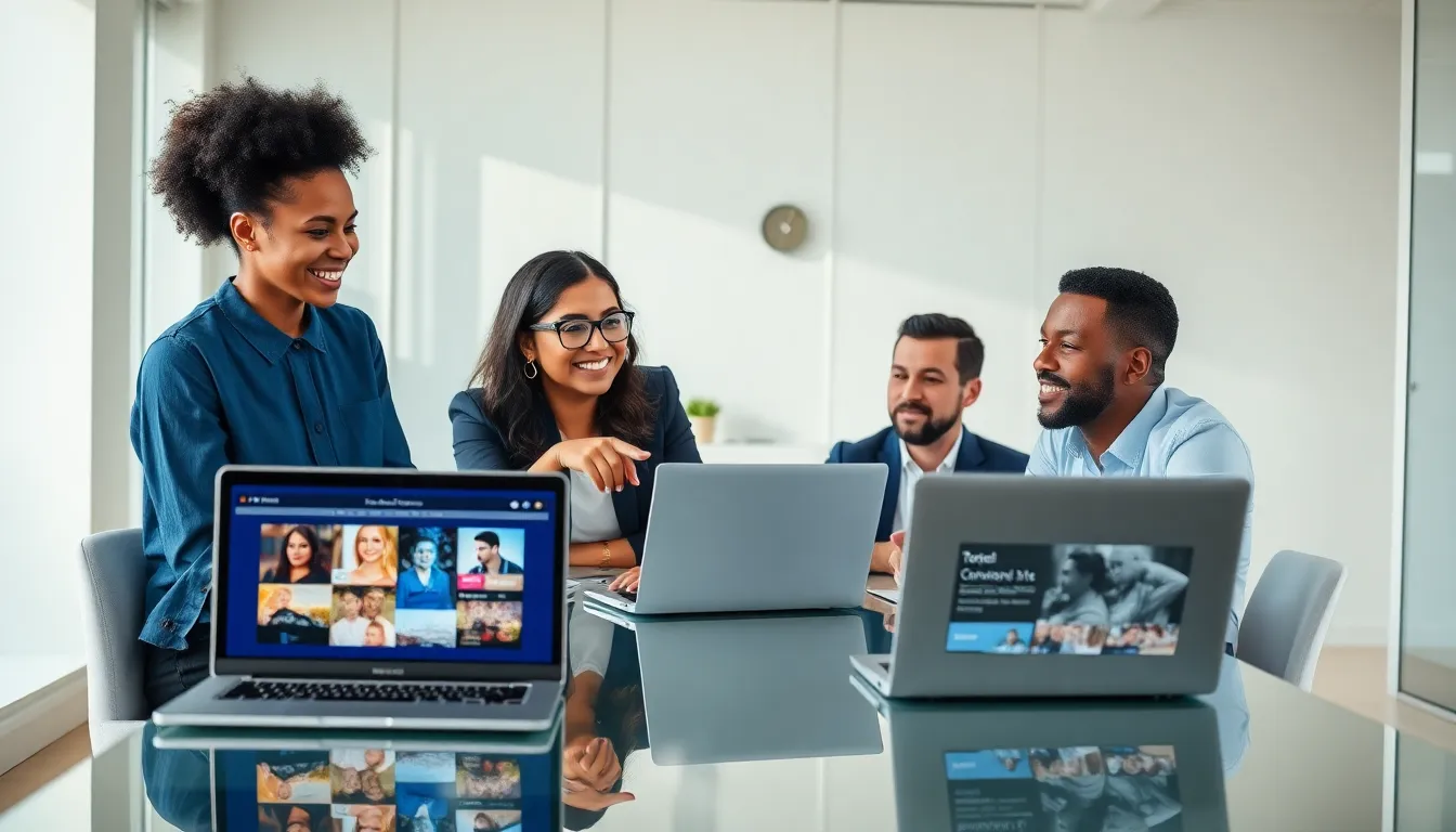 diverse team collaborating on a budget-friendly events website.
