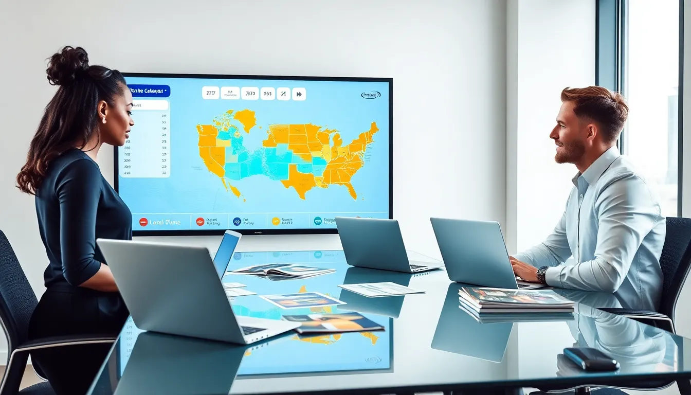 professionals discussing travel cost strategies in a modern workspace.