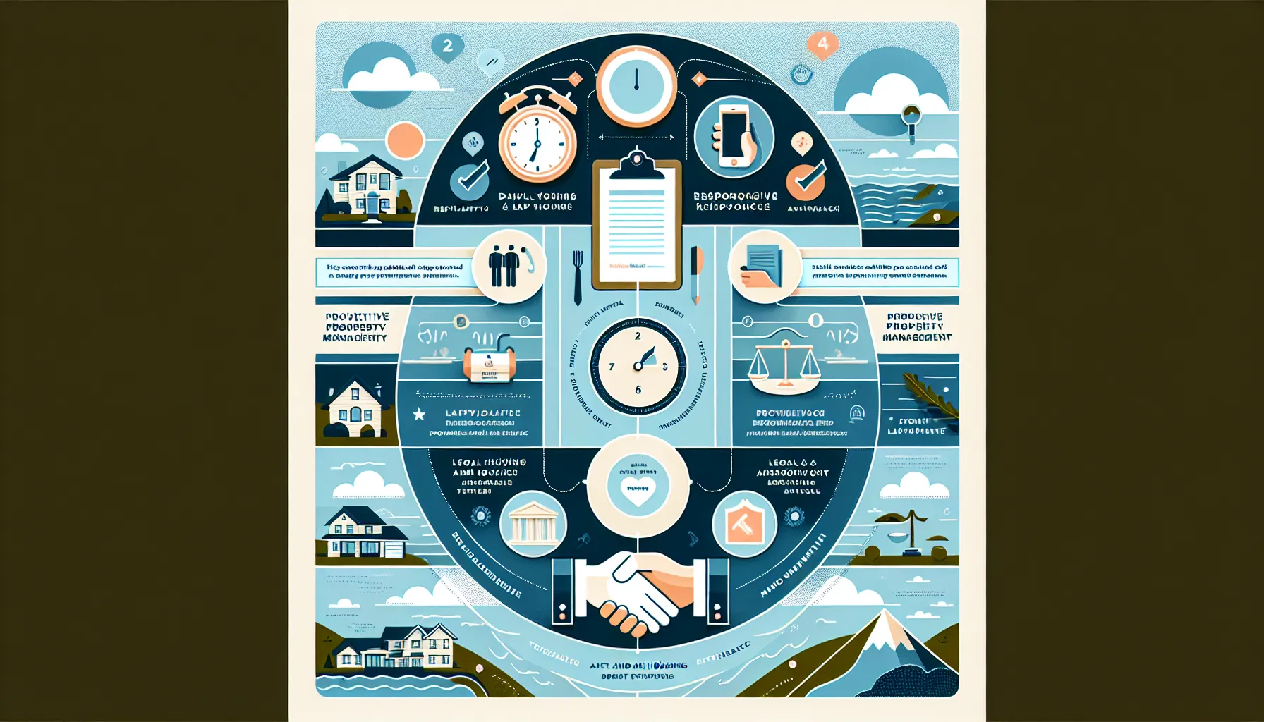Infographic showing key strengths of a Lafayette local property management team.