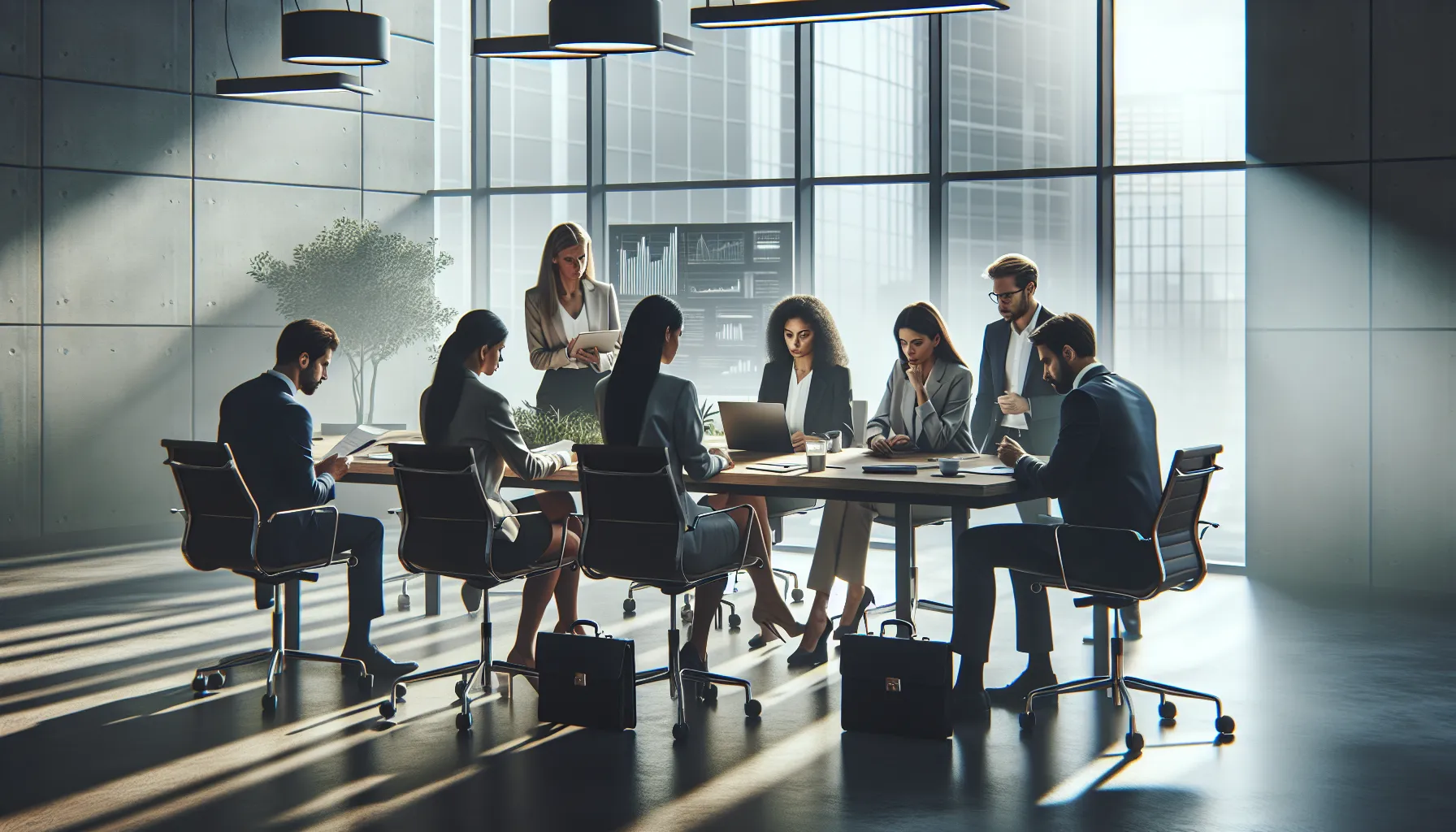 diverse professionals discussing non-DOT drug testing in an office.