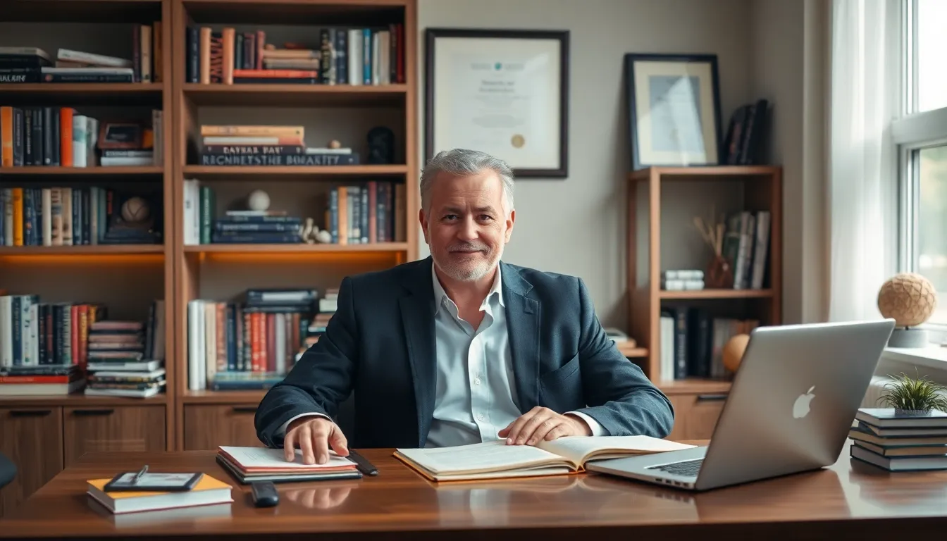 David Jones, a sports journalist, in a modern office setting.