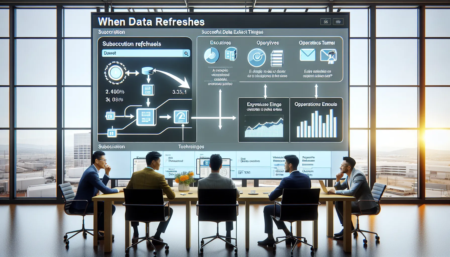 Analysts configure Tableau subscriptions to send emails when data extracts refresh.