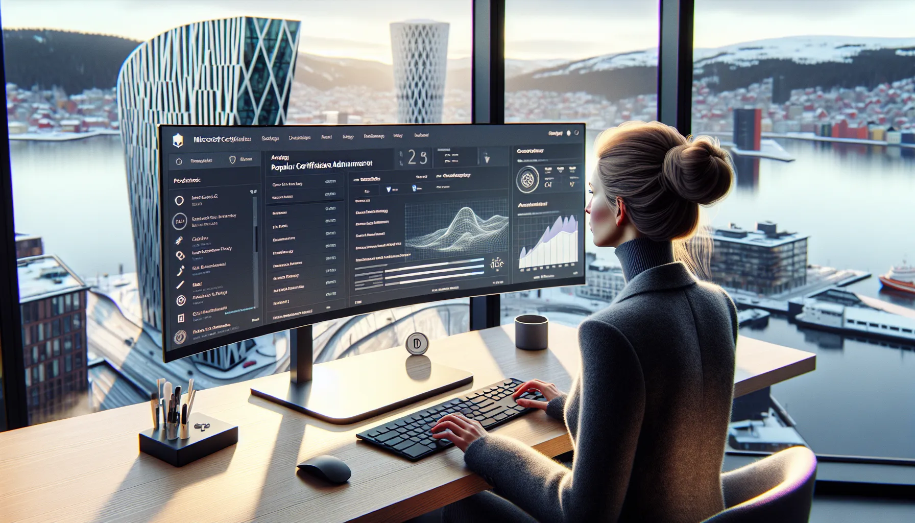 Hr specialist in oslo filtering candidates by norwegian certifications on screen.