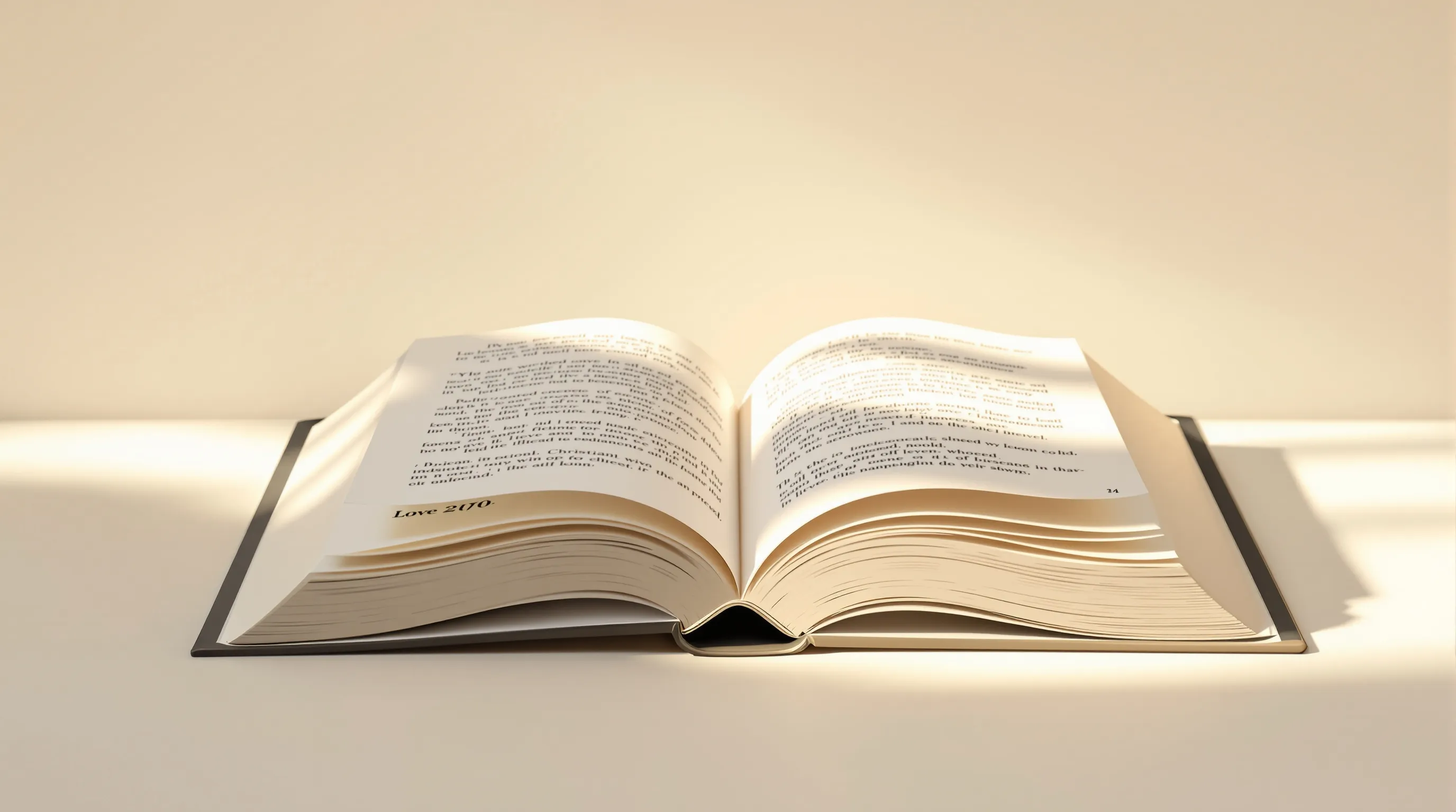 Open book on clean background symbolizing Christian life quotes and wisdom.