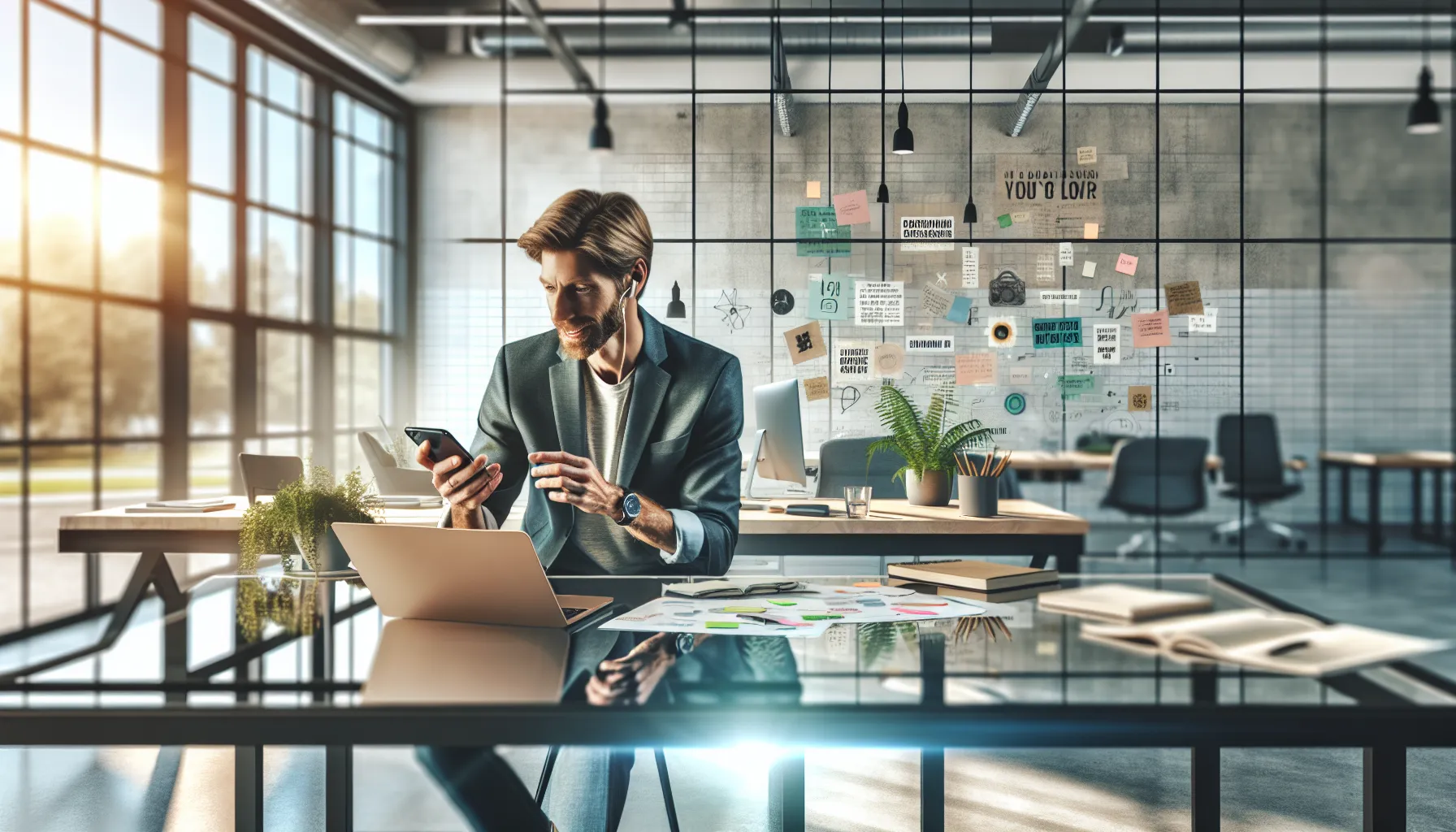 Lynnrob1234 brainstorming in a modern workspace, enhancing digital content.