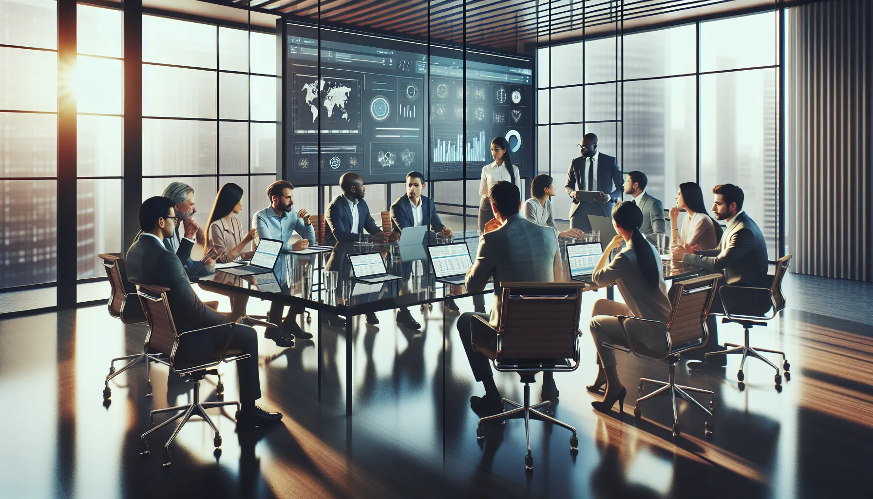 diverse team discussing classification system challenges in a modern office.