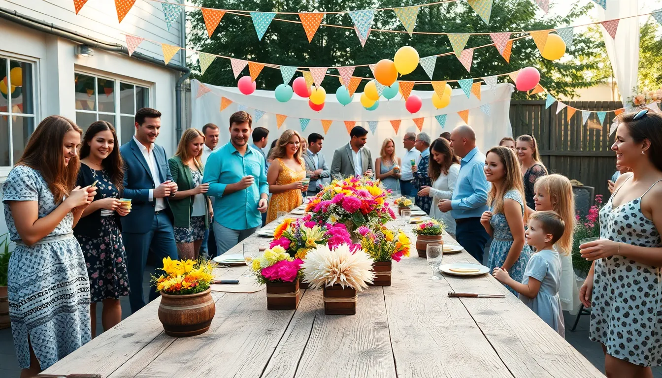 group celebrating joyfully at a budget-friendly outdoor event.