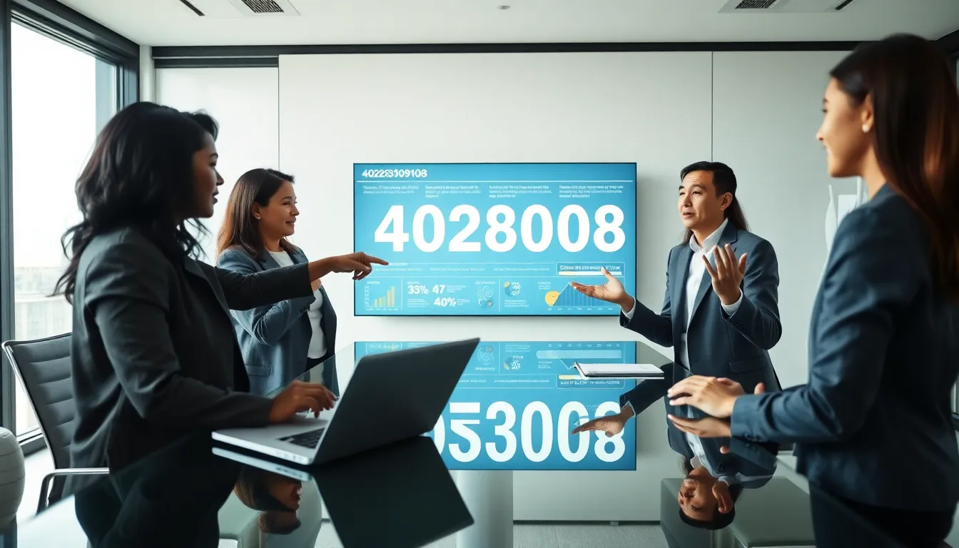 diverse team discussing the significance of a specific numeric code.