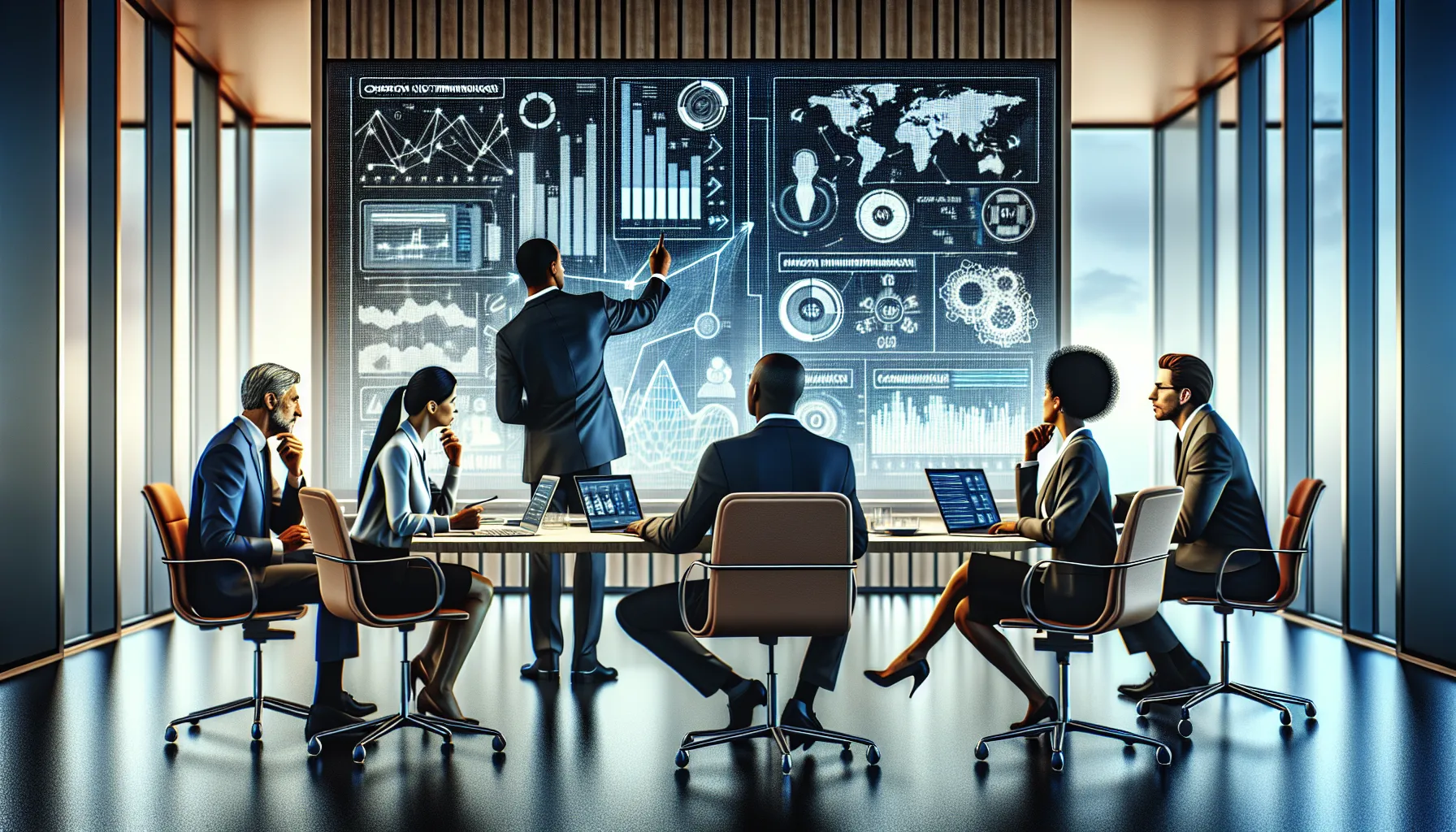 diverse team discussing misconceptions about phone numbers in a modern office.