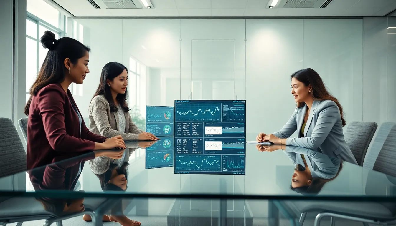 diverse team collaborating on data processing technology in an office setting.